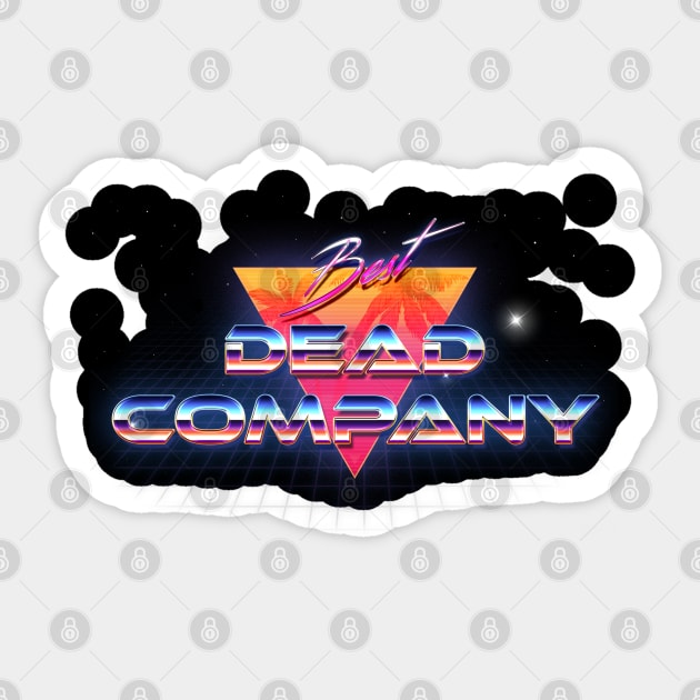 Dead Company Retro Crome Art Sticker by blooddragonbest